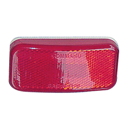 FASTENERS UNLIMITED Fasteners Unlimited 003-59L Command Electronics Rounded Corner LED Clearance Light-Red w White Base 003-59L